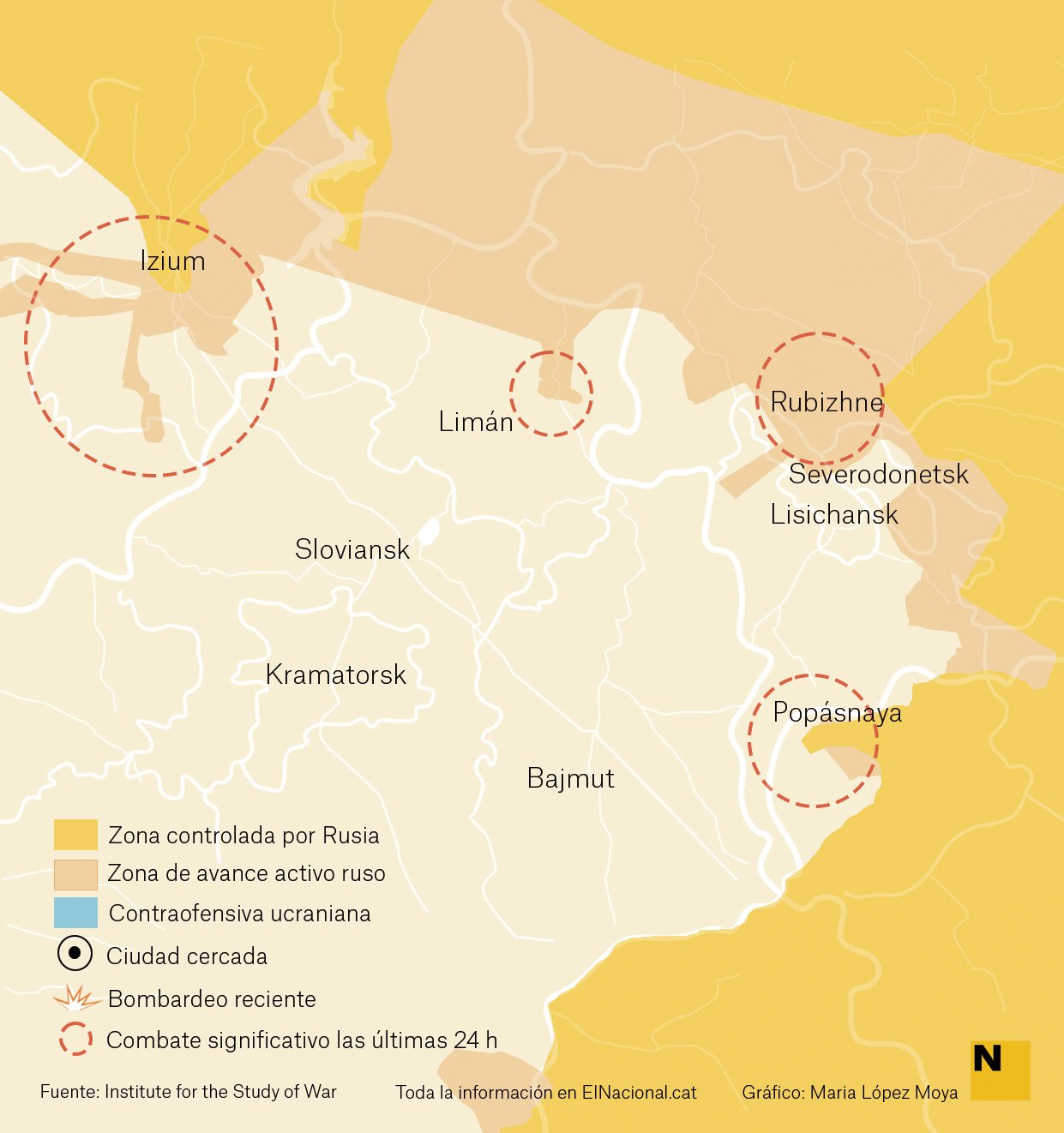 Mapa Ucraïna Donbas 27 abril cas   Maria López Moya 