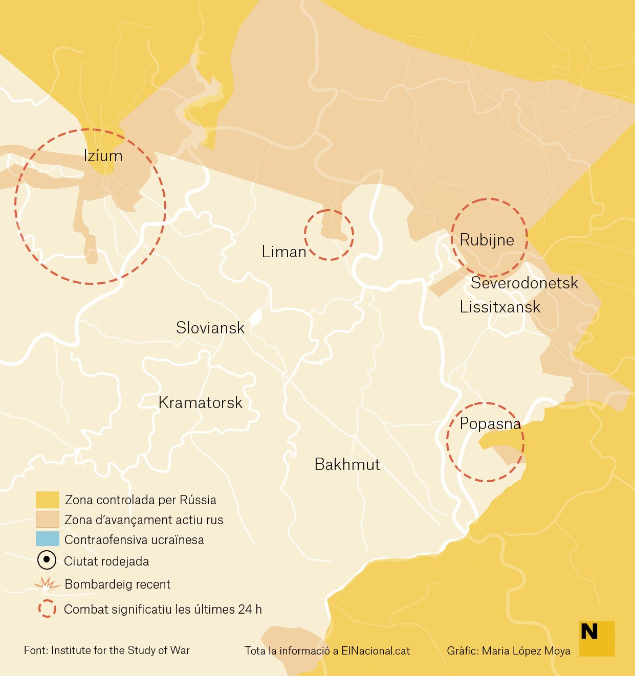 Mapa Ucraïna Donbas 27 abril cat Maria López Moya Mapa Ucraïna Donbas 27 abril cat Maria López Moya