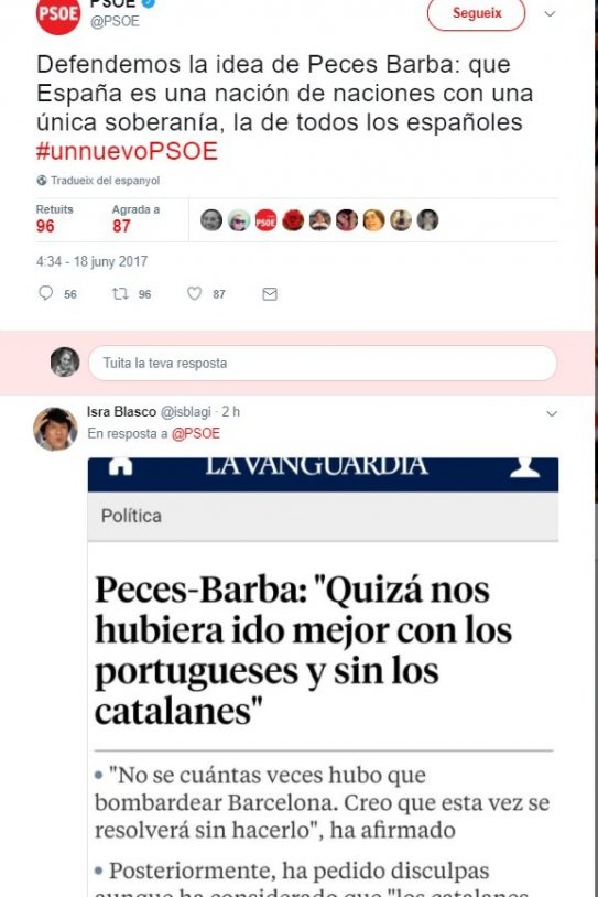 tweet psoe piezas barba