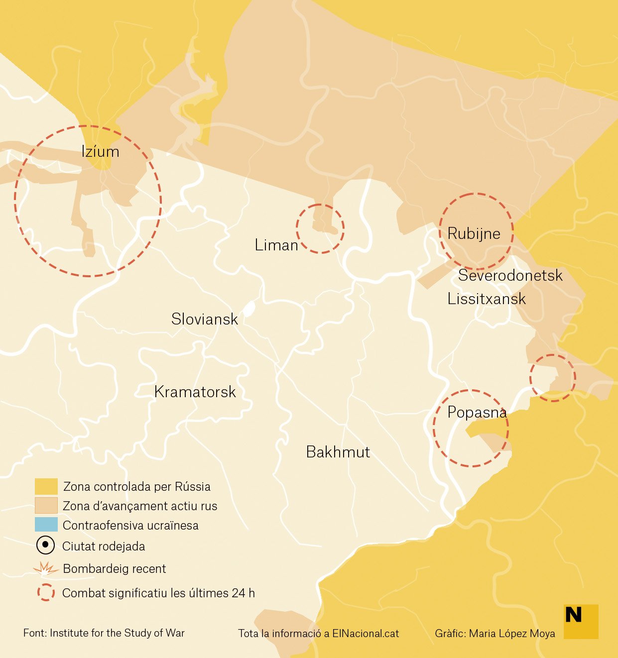 Mapa Ucraïna Donbas 28 abril cat   Maria López Moya 