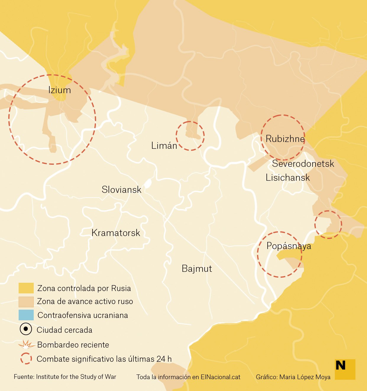 Mapa Ucraïna Donbas 28 abril cas   Maria López Moya 