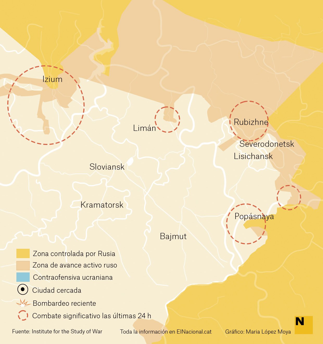 Mapa Ucraïna Donbas 28 abril cas Maria López Moya Mapa Ucraïna Donbas 28 abril cas Maria López Moya