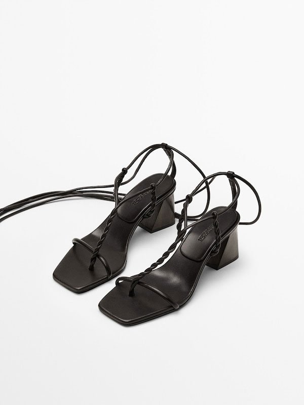 Sandalias de tacón ancho