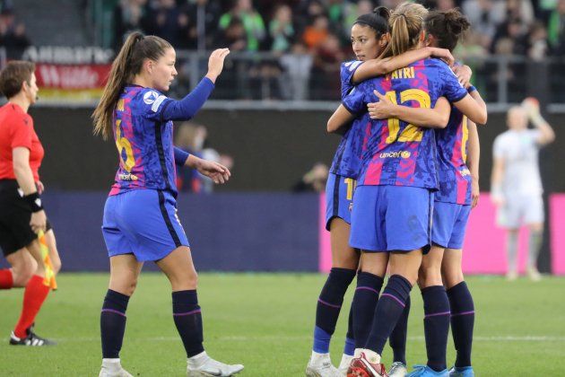 barca femenino wolfsburgo semifinales womens champions league celebracion EFE barca femenino wolfsburgo semifinales womens champions league celebracion EFE