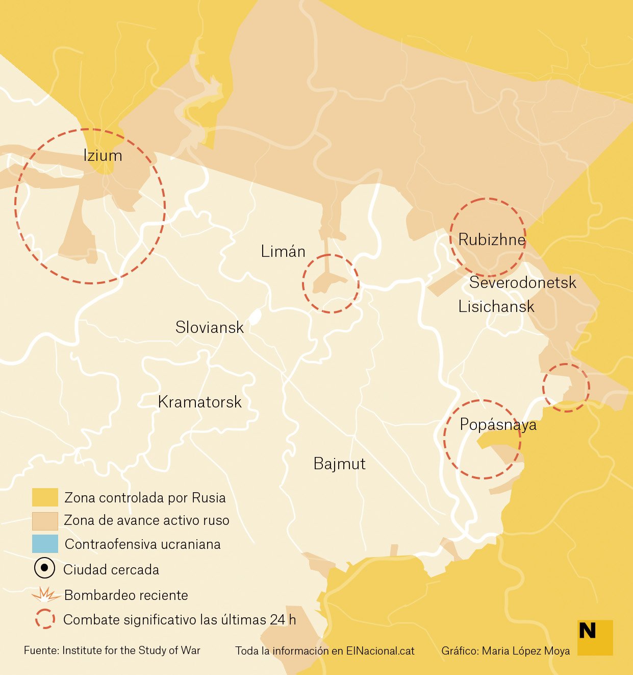Mapa Ucraïna Donbas 2 maig cas   Maria López Moya 