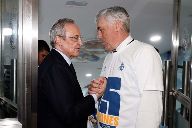 Carlo Ancelotti Florentino Perez @RealMadrid