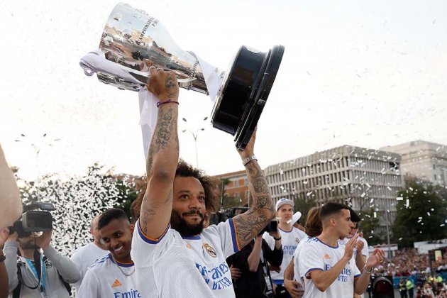 Marcelo celebracion Liga @RealMadrid