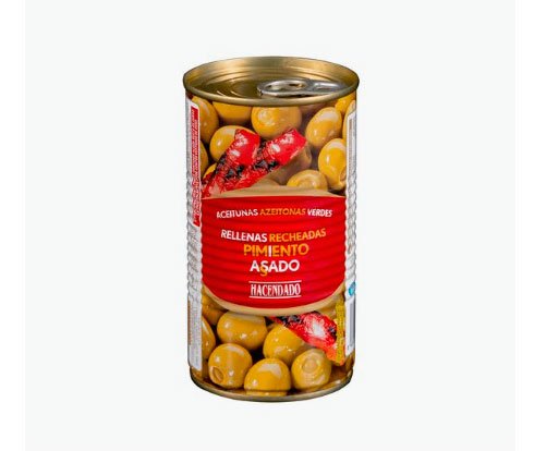 Aceitunas rellenas de pimiento asado de Hacendado1 Aceitunas rellenas de pimiento asado de Hacendado1