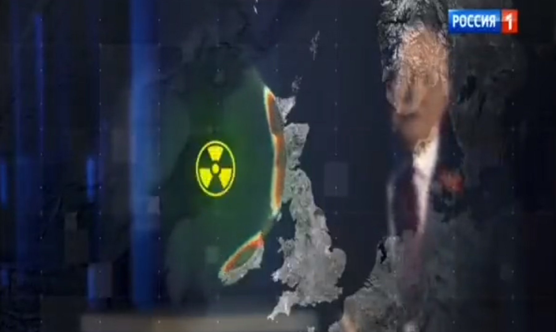 Vídeo | Un canal ruso simula un ataque nuclear sobre Irlanda y borra las islas del mapa