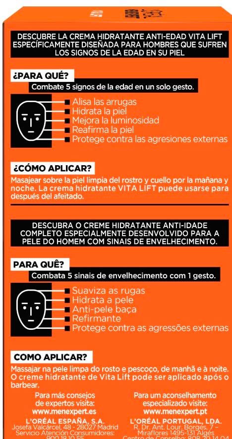 Crema hidratant antiedada Vita Lift de L'Oréal Men Expert Crema hidratant antiedada Vita Lift de L'Oréal Men Expert