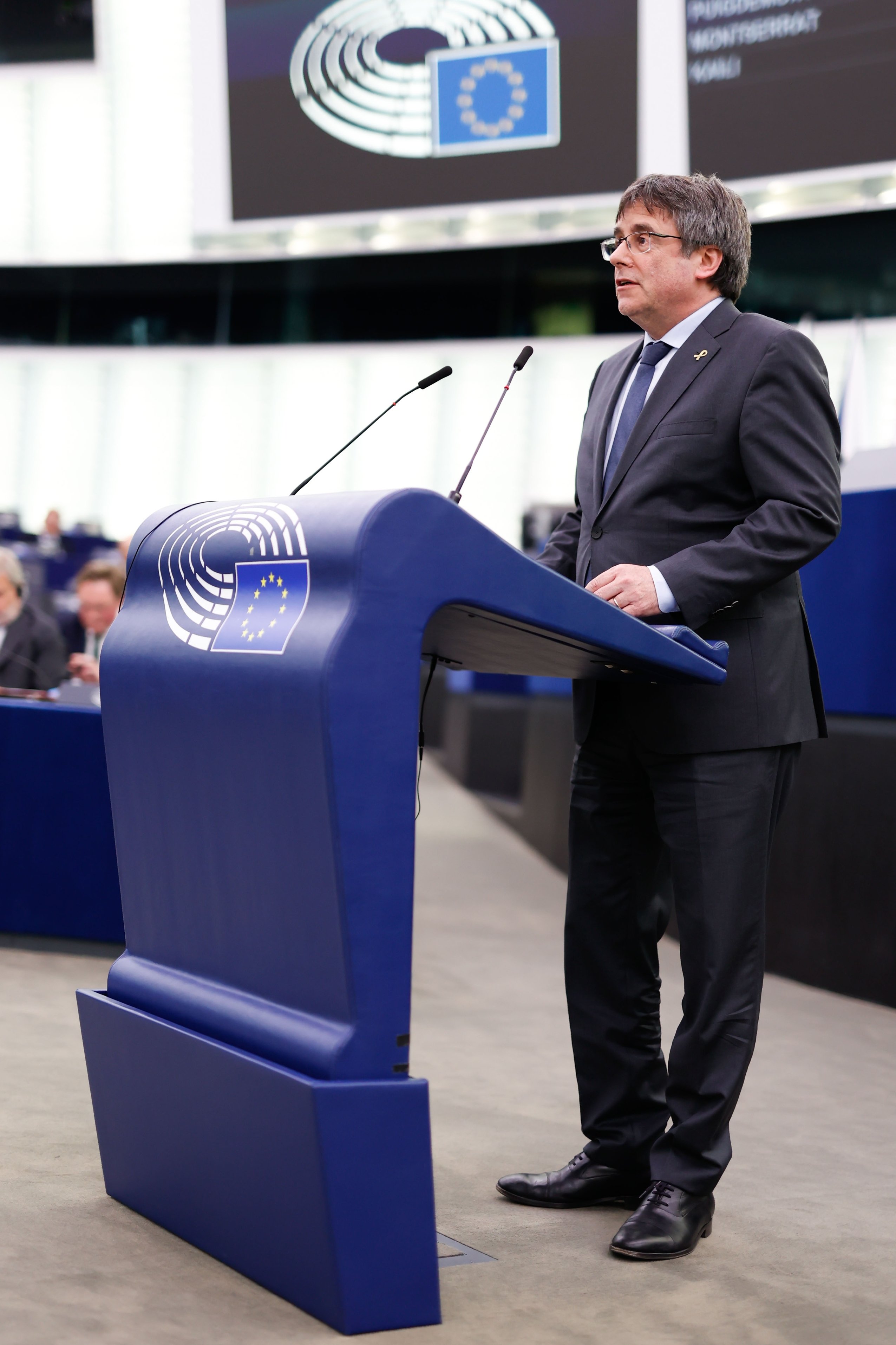 Carles Puigdemont interviene Parlamento Europeo Pegasus PE