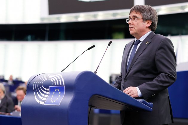 Carles Puigdemont interviene Parlamento Europeo Pegasus PE Carles Puigdemont interviene Parlamento Europeo Pegasus PE