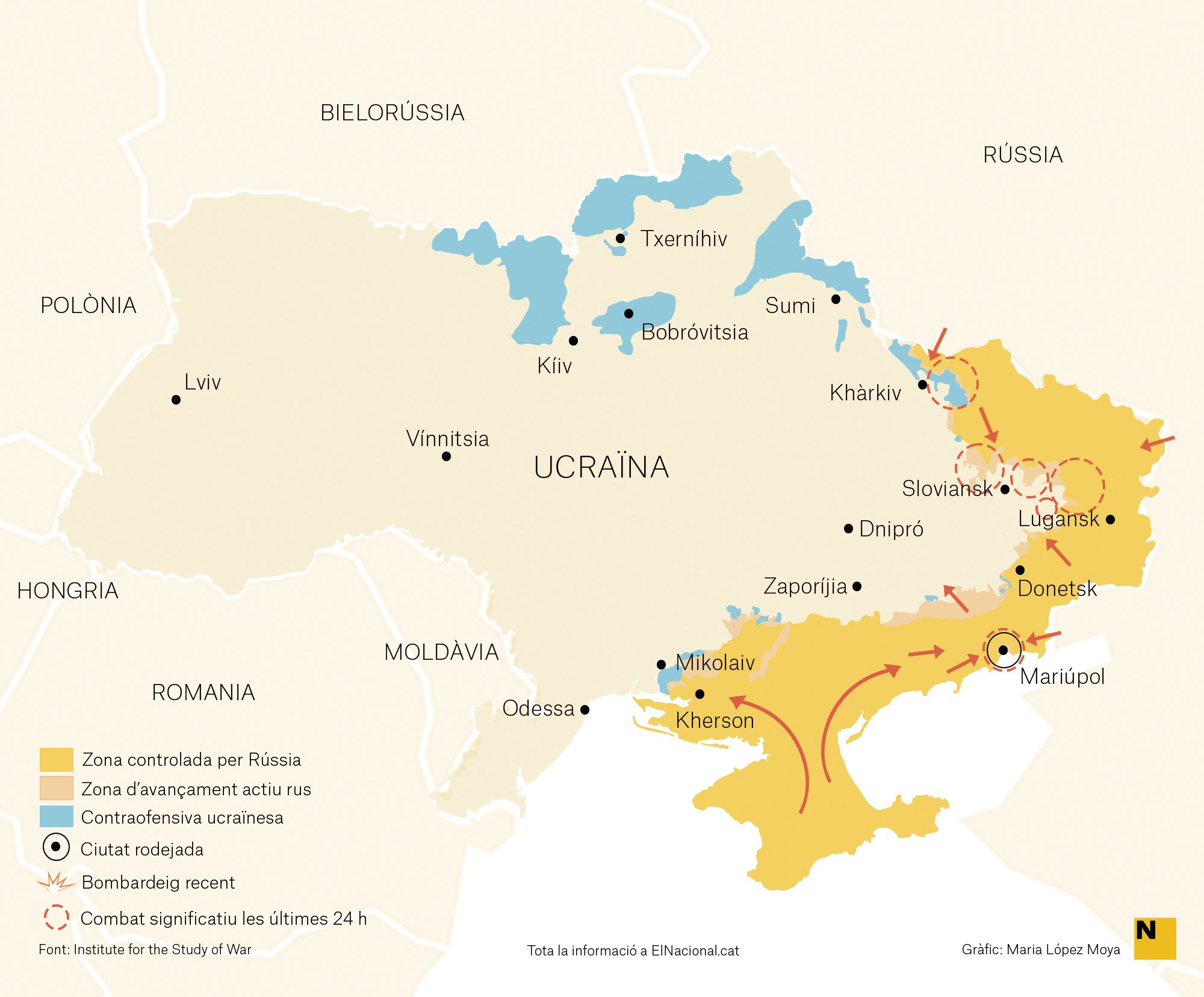 Mapa Ucraïna Guerra 8 maig cat Maria López Moya Mapa Ucraïna Guerra 8 maig cat Maria López Moya