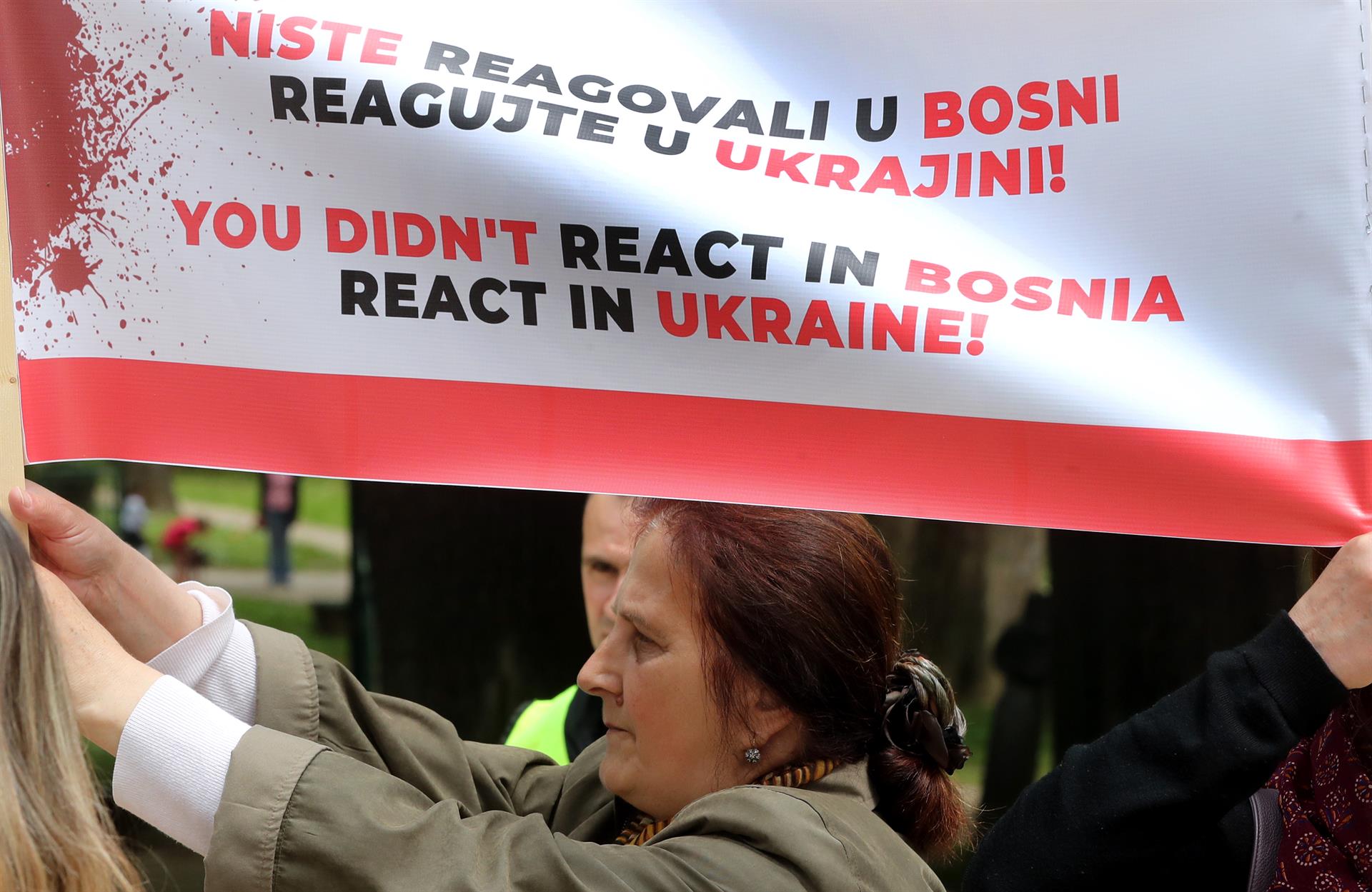 Protesta contra la guerra Rússia Ucraïnesa a Sarajevo Efe