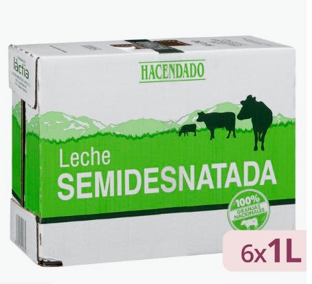 Leche semidesnatada de Hacendado Leche semidesnatada de Hacendado