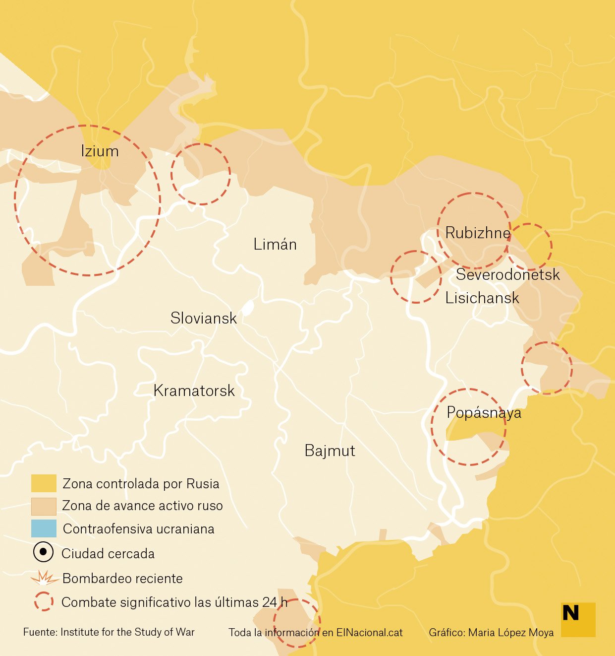 Mapa Ucraïna Donbas 9 maig cas   Maria López Moya 