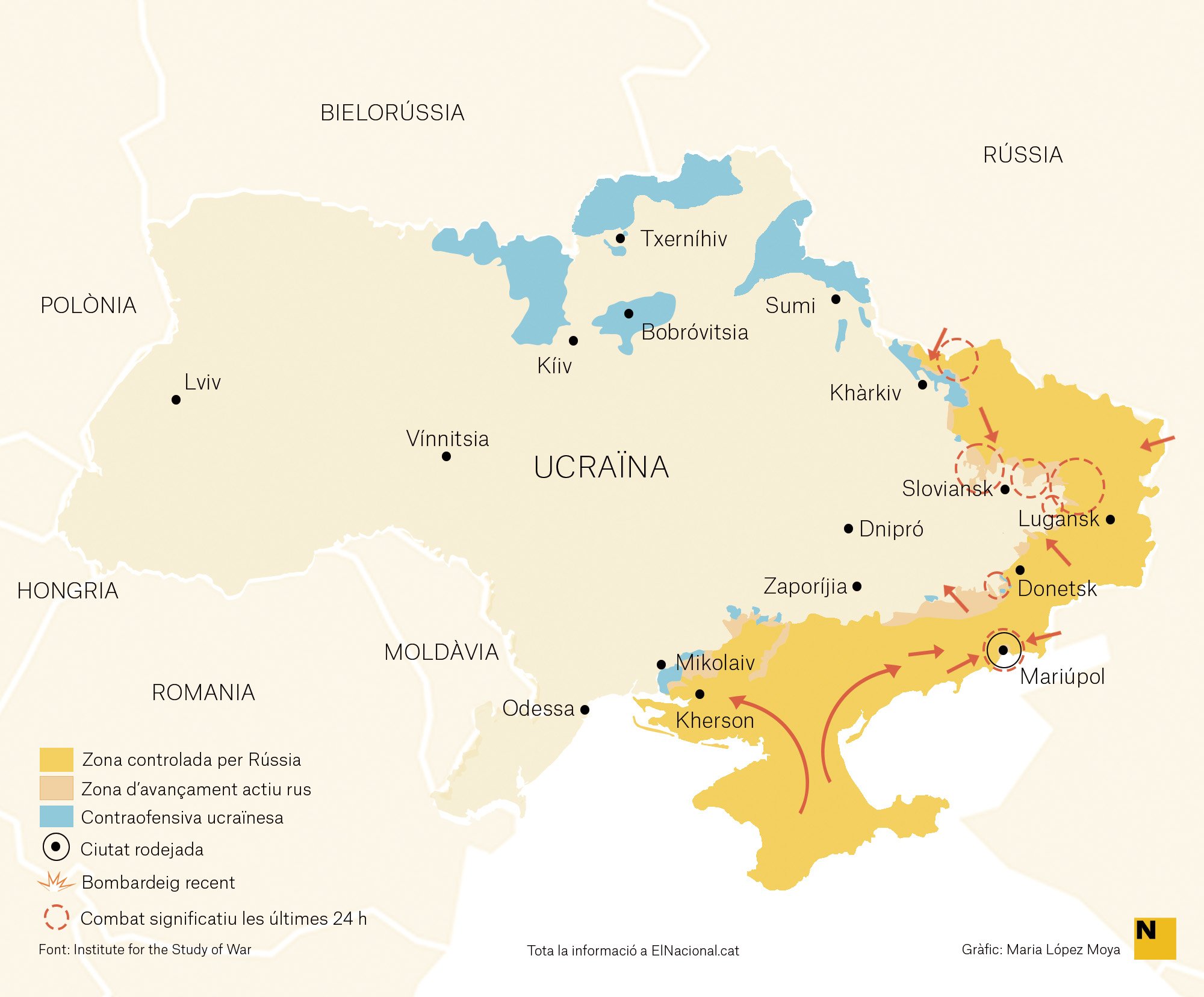 Mapa Ucraïna Guerra 10 maig cat Maria López Moya Mapa Ucraïna Guerra 10 maig cat Maria López Moya