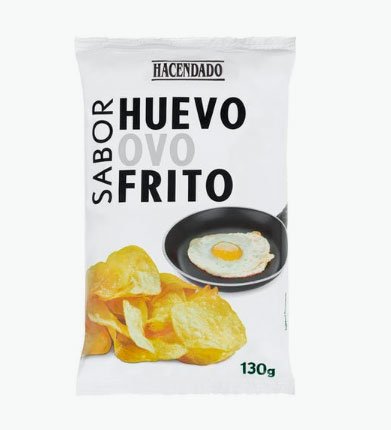 Patatas fritas con sabor huevo frito de Hacendado