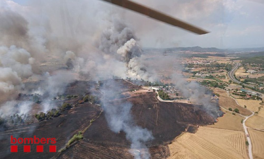 Una cigarreta podria ser la causa de l'incendi de Sant Fruitós del Bages