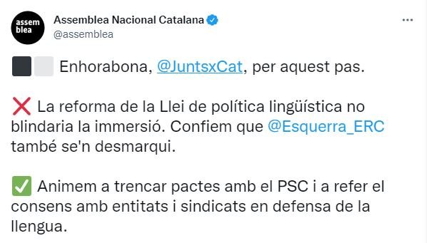TUIT assemblea 25% català TUIT assemblea 25% català