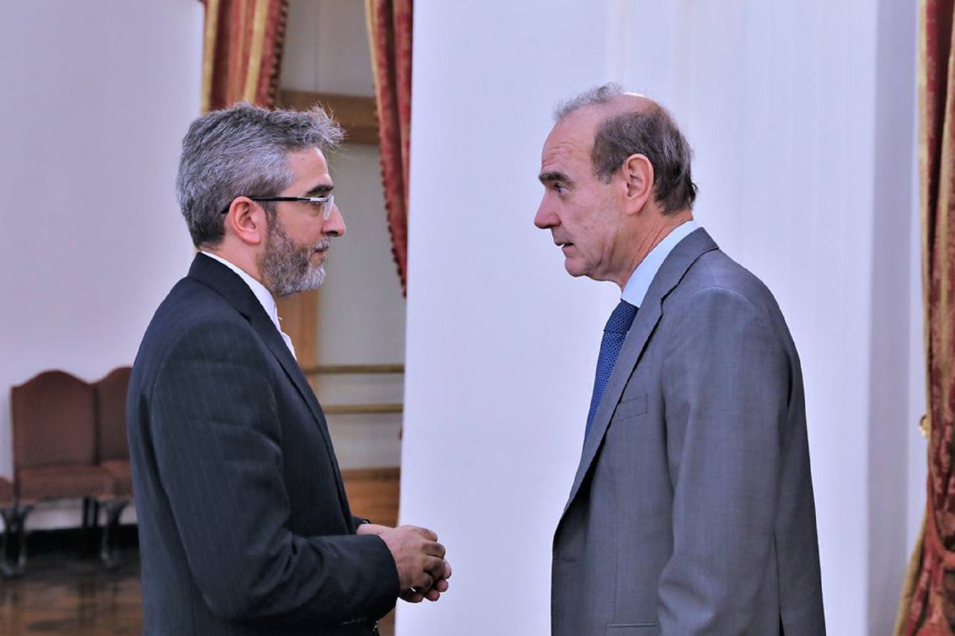 El negociador jefe de Irán, Ali Bagheri, y el numero dos de Borrell, Enrique Mora Europa Press