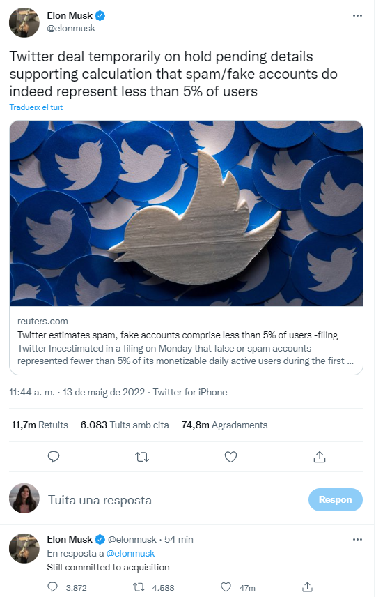 Tuit de Elon Musk Tuit de Elon Musk