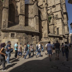 Turismo en barcelona Catedral de Barcelona grupo turistas guia turístico- Sergi Alcàzar