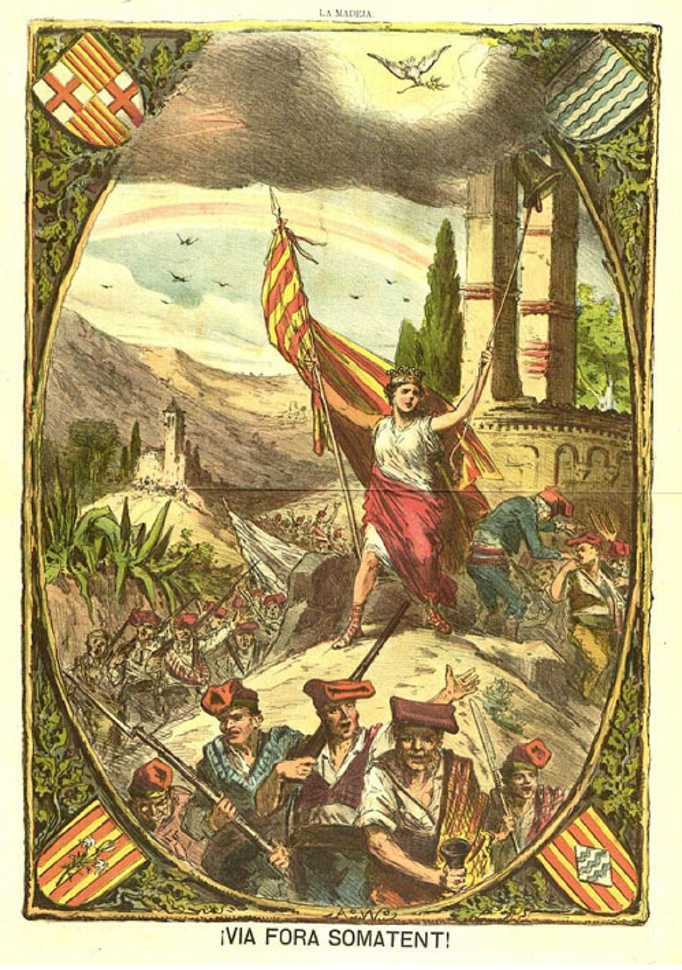 Representació dels Sometents de Catalunya durant el segle XIX. Font Pedres de Girona