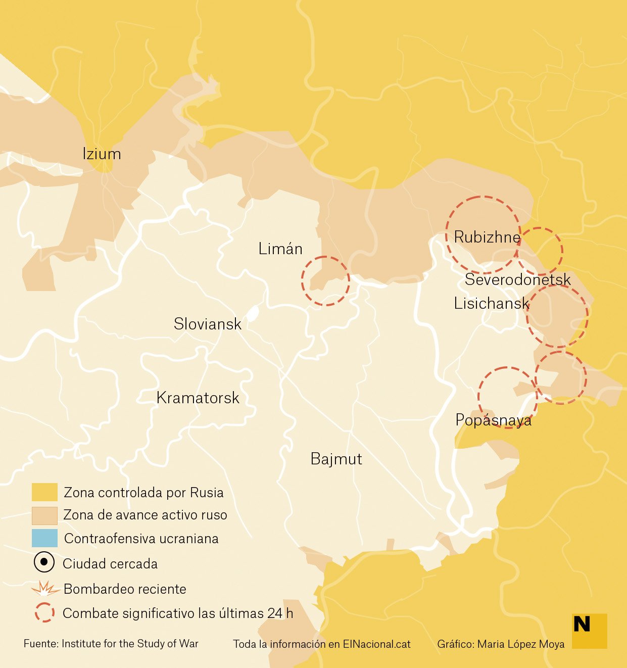 Mapa Ucraïna Donbas 15 maig cas   Maria López Moya 