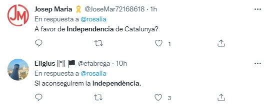 Rosalia independecia Catalunya Twitter