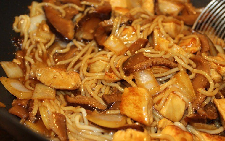 wok pollastre shiitake pas32