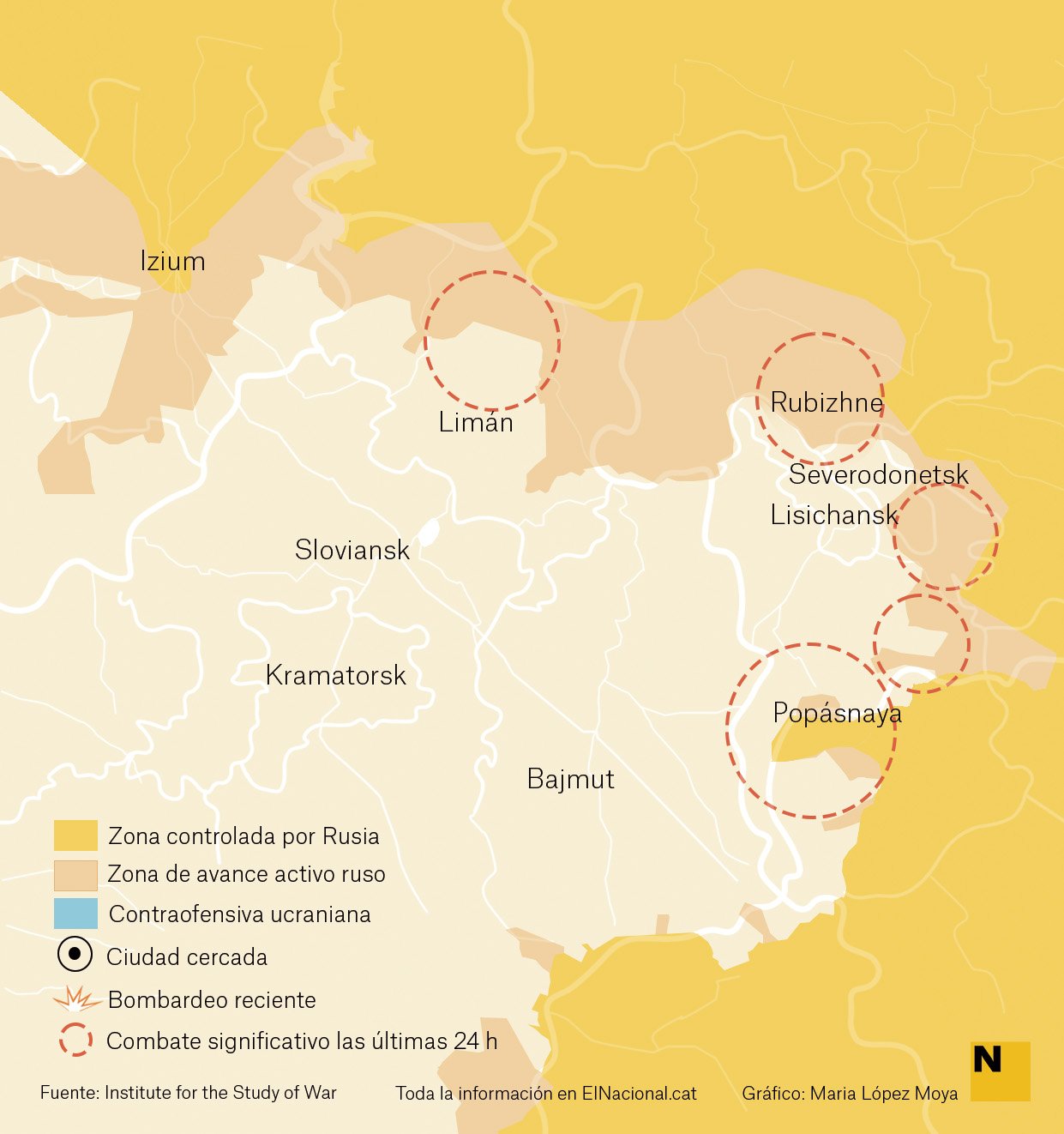 Mapa Ucraïna Donbas 16 maig cas   Maria López Moya 