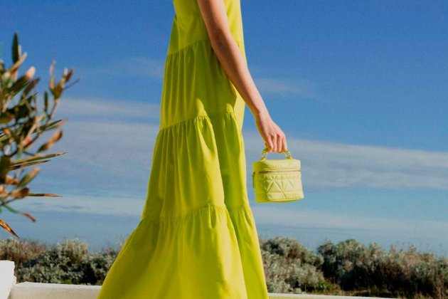 Maxivestido escalonat verd llima Maxivestido escalonat verd llima