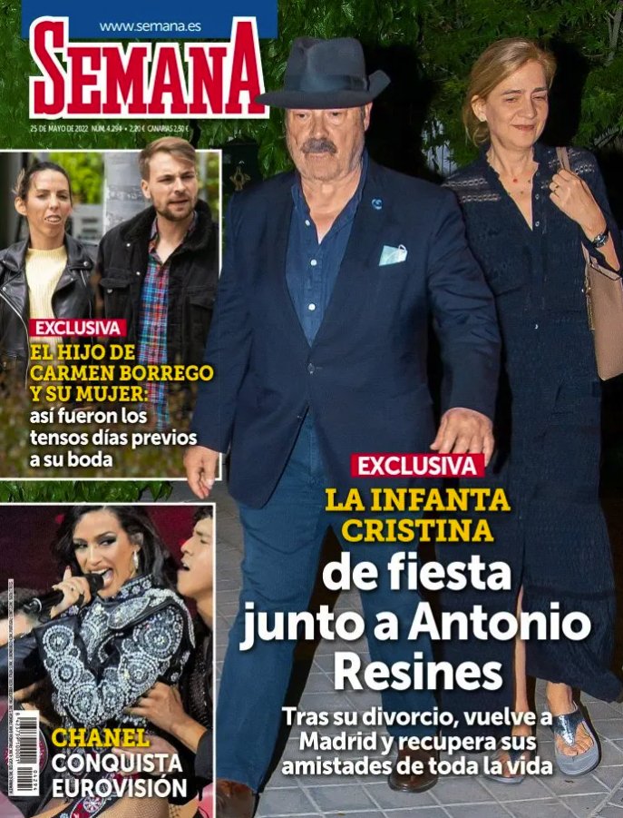 Portada Semana Resines Infanta Cristina hijo Carmen Borrego novia