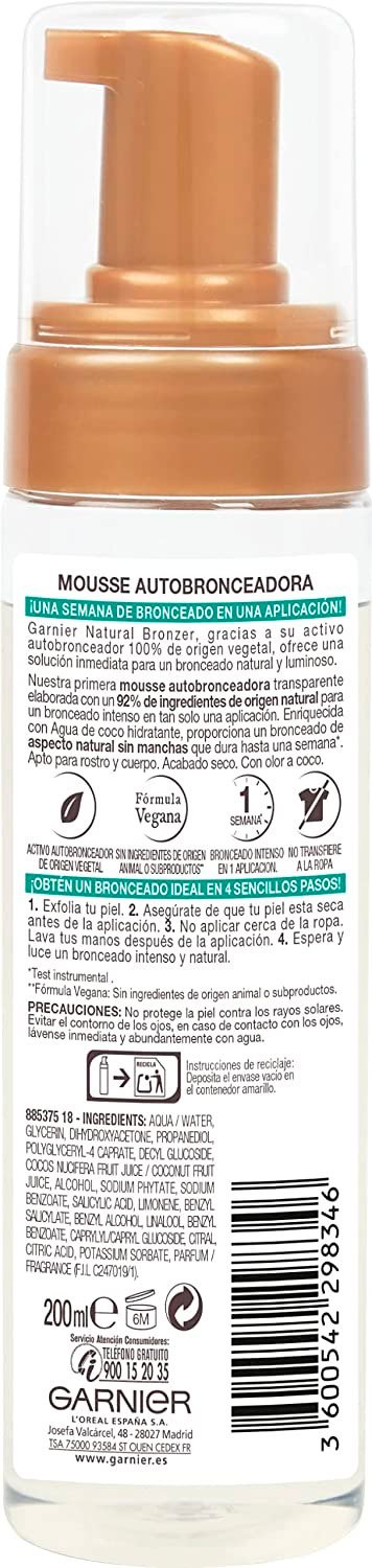 Crema autobronceadora Natural Bronzer de Garnier2 Crema autobronceadora Natural Bronzer de Garnier2