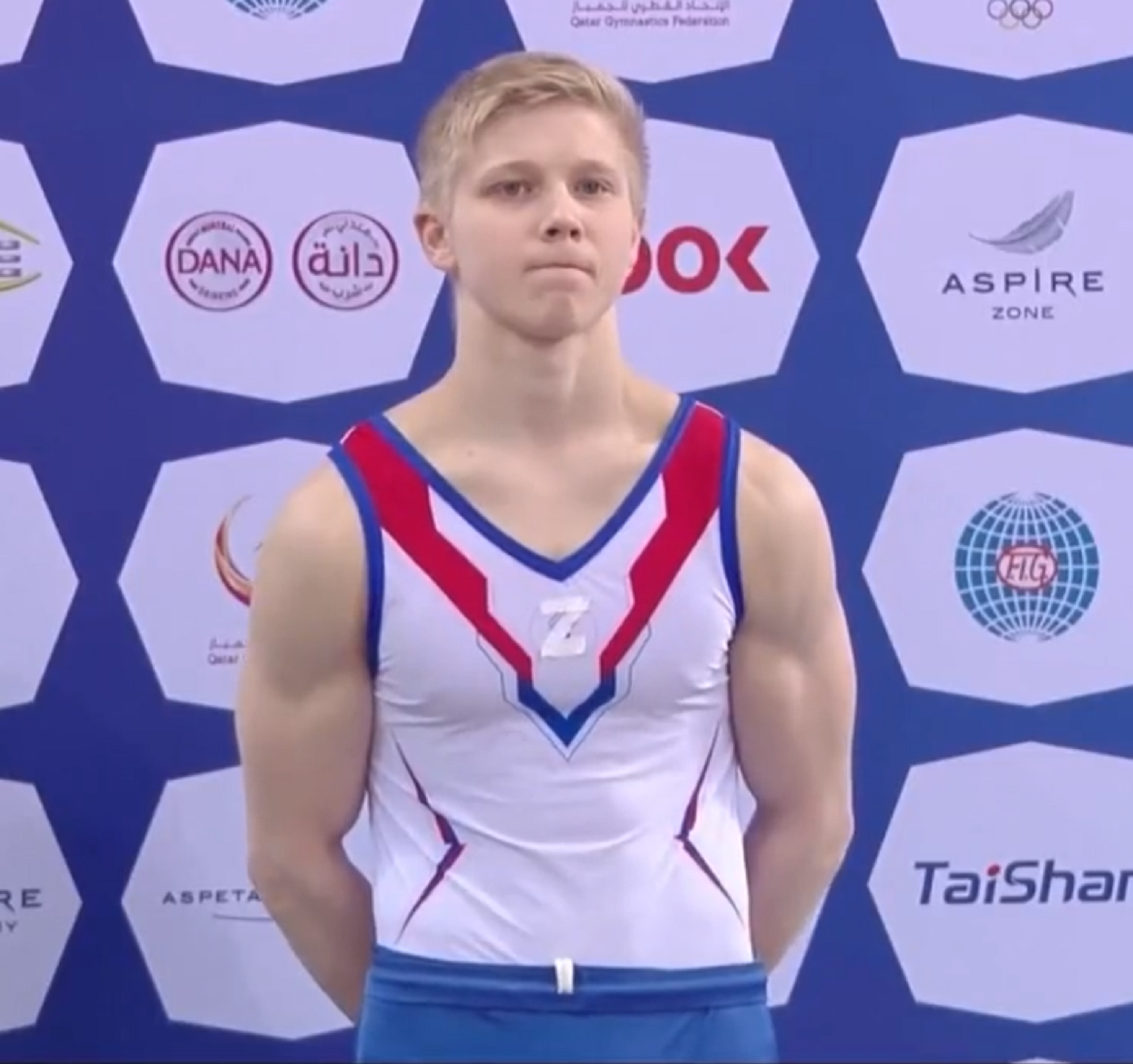 Sancionen per un any un gimnasta rus que va exhibir una 'Z' al podi