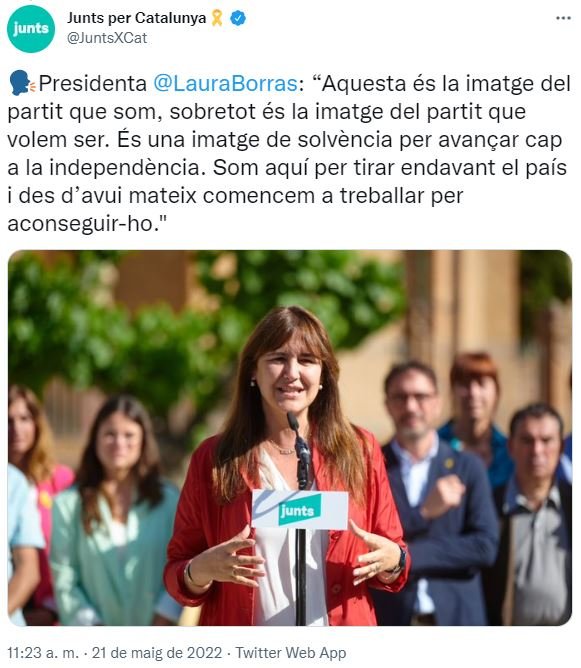 TUIT Junts, Laura Borràs
