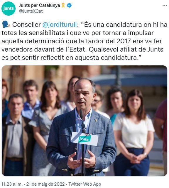 TUIT Junts, Jordi Turull TUIT Junts, Jordi Turull