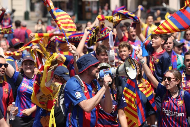 Aficionados Barca ambiente Turin EFE Aficionados Barca ambiente Turin EFE