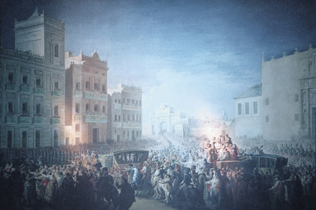 Representació de l'entrada de Ferran VII a València. Font Wikimedia Commons