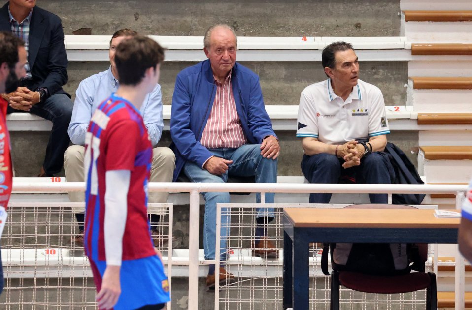 Juan Carlos mira a Pablo Urdangarin partido Barça Europa Press