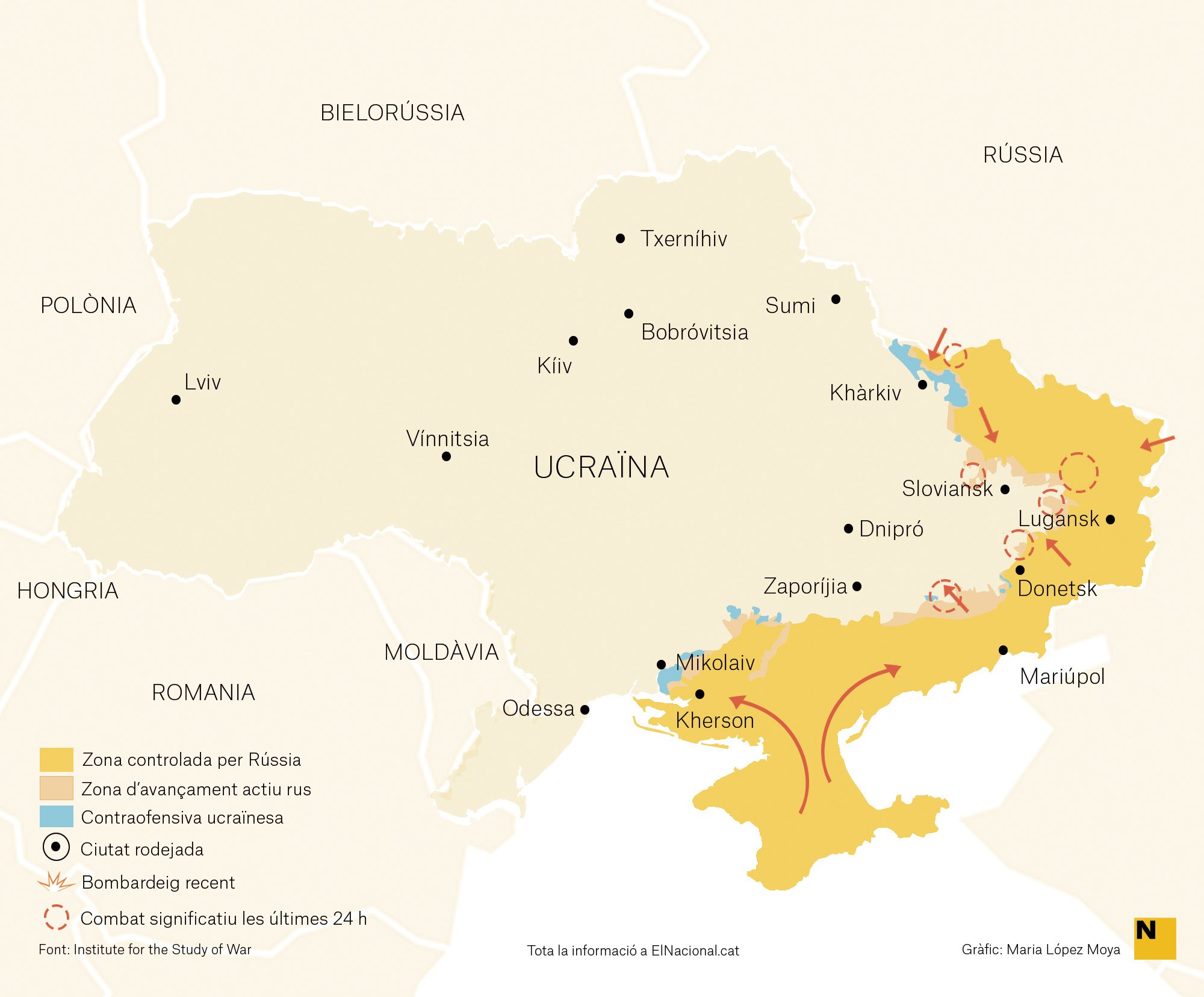 Mapa Ucraïna Guerra 22 maig cat Maria López Moya Mapa Ucraïna Guerra 22 maig cat Maria López Moya