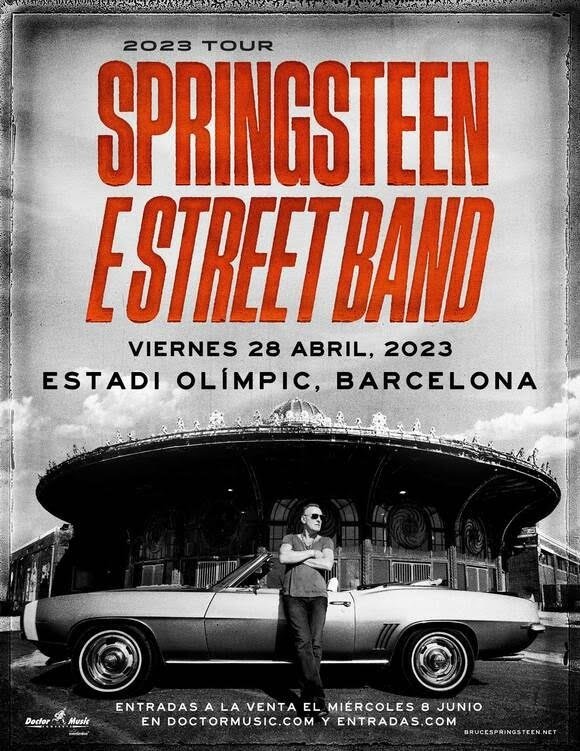cartel promocional concierto bruce springsteen barcelona 2023