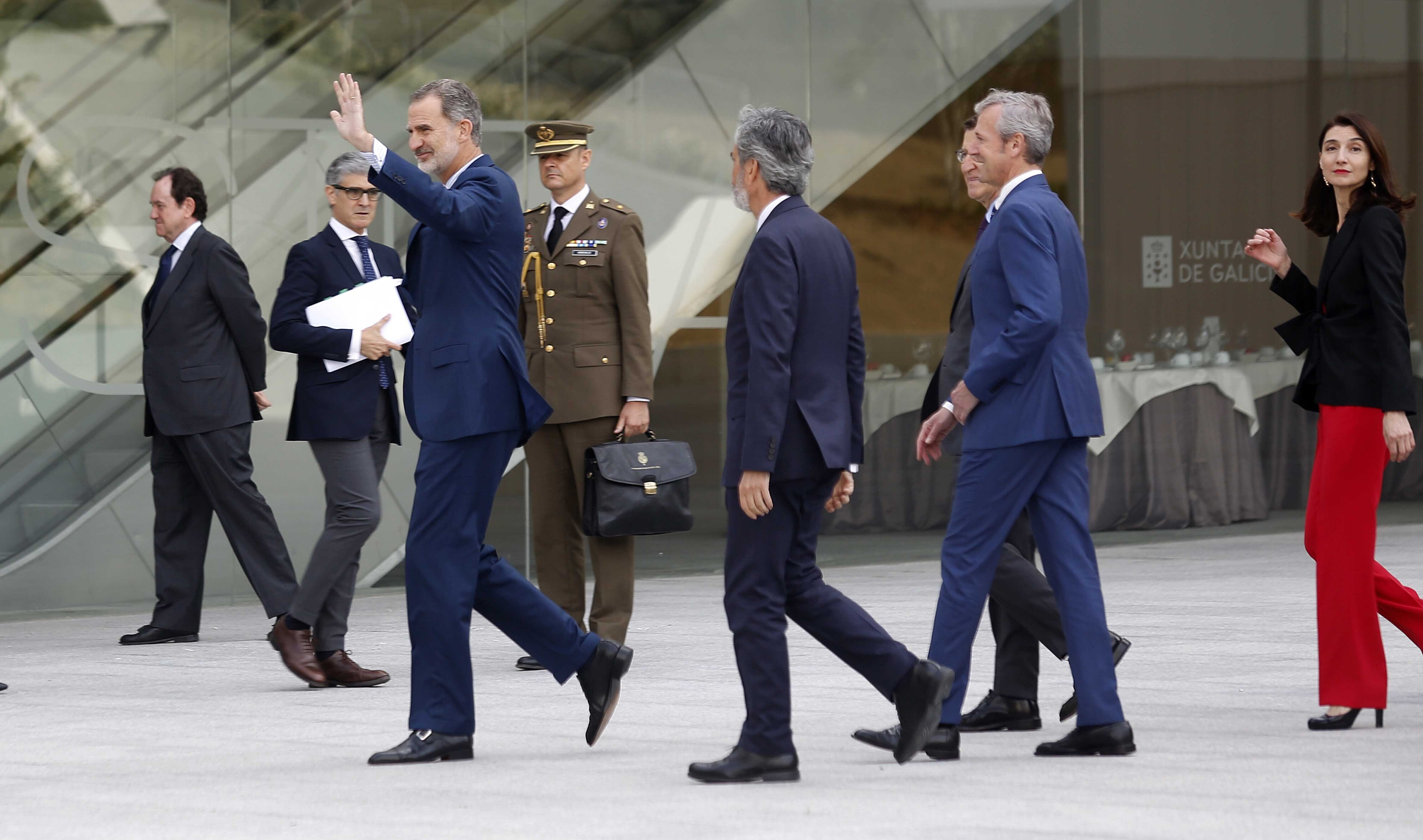 Felipe saluda en Vigo con Pilar Llop ministra de Justícia Europa Press