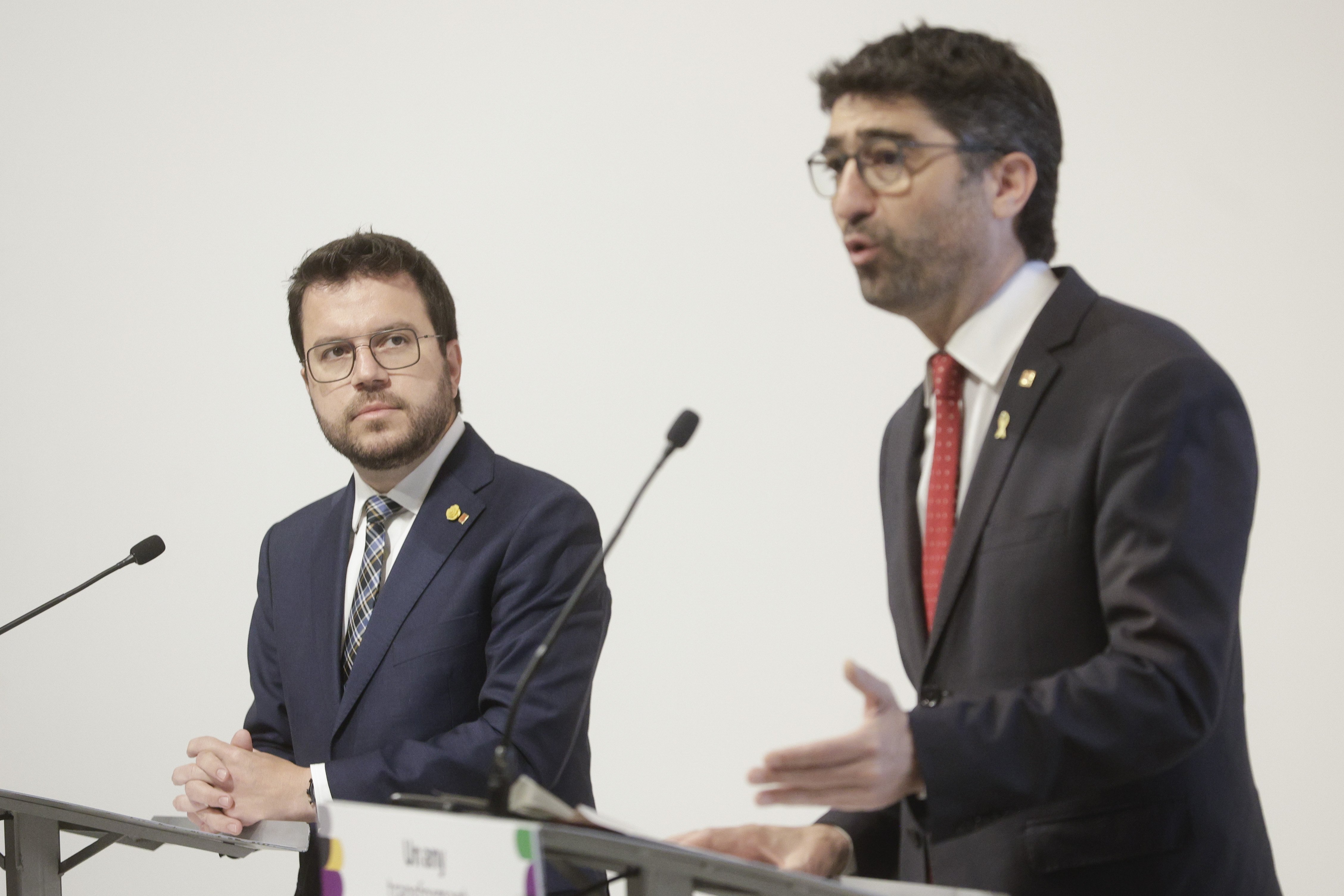 Pere Aragonès i Jordi Puigneró valoren el primer any de Govern | EN DIRECTE