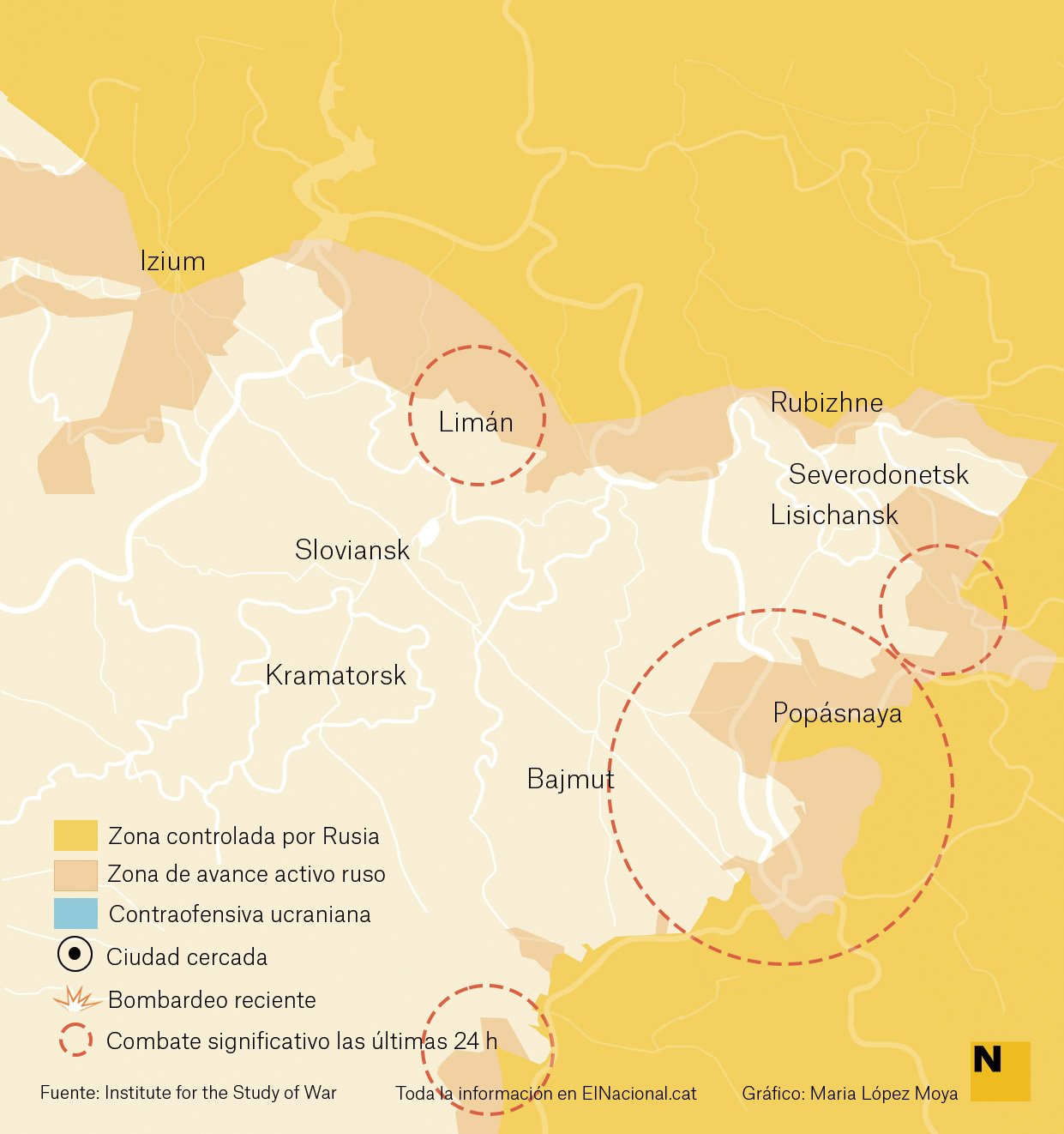 Mapa Ucraïna Donbas 24 maig cas   Maria López Moya 