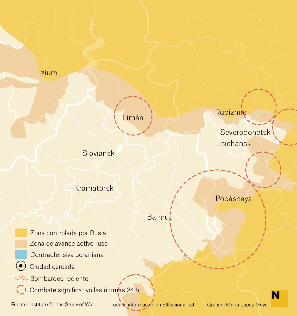 Mapa Ucraïna Donbas 25 maig cas   Maria López Moya 