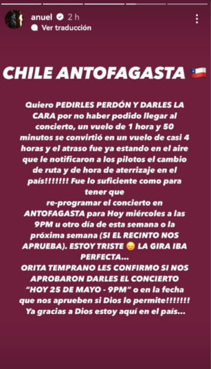 Instastorie de Anuel AA