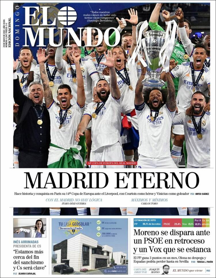 portada el mundo 29 mayo 2022 portada el mundo 29 mayo 2022
