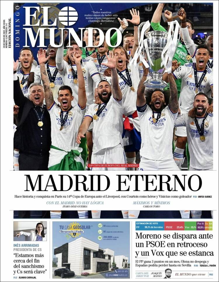 portada el mundo 29 mayo 2022